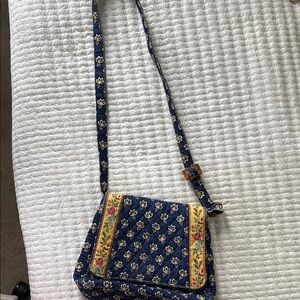 Floral Blue Crossbody Bag